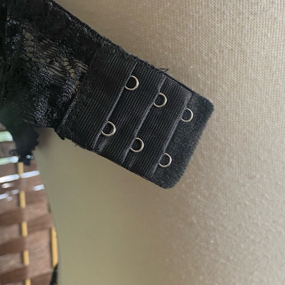 Offer??   Shein black bra stretch lace floral pattern bow adjustable 85D = 38D - Picture 12 of 13